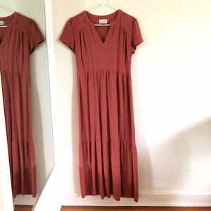 Linen Blend Maxi Dress